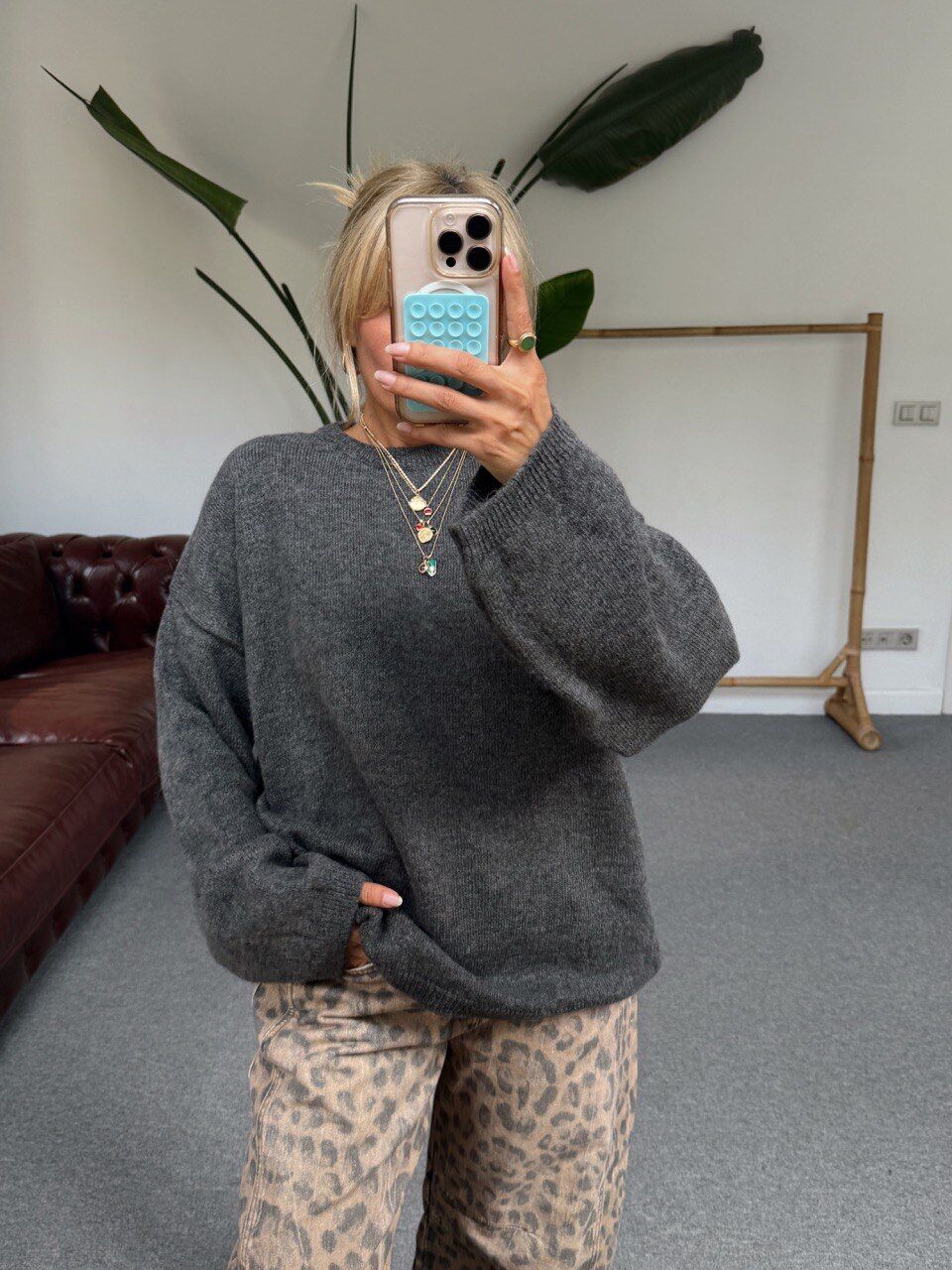 ANTRASİT BİSİKLET YAKA TRİKO