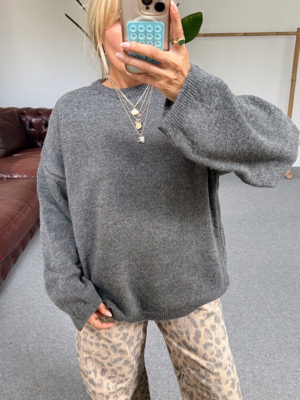 ANTRASİT BİSİKLET YAKA TRİKO