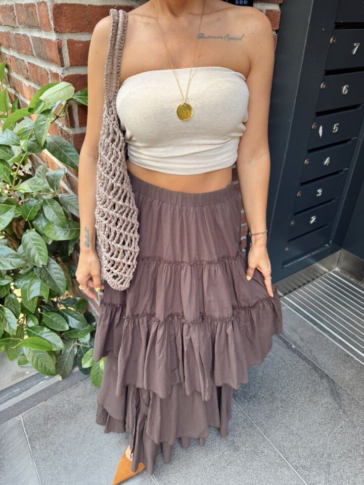 KAHVE ASTARLI KAT KAT MAXI ETEK