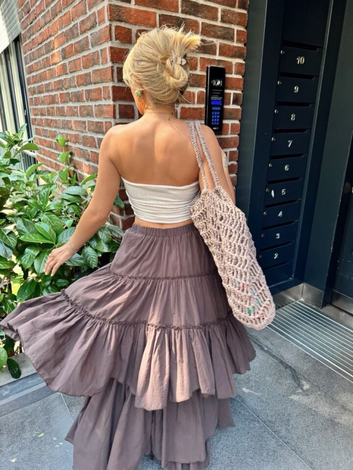 KAHVE ASTARLI KAT KAT MAXI ETEK