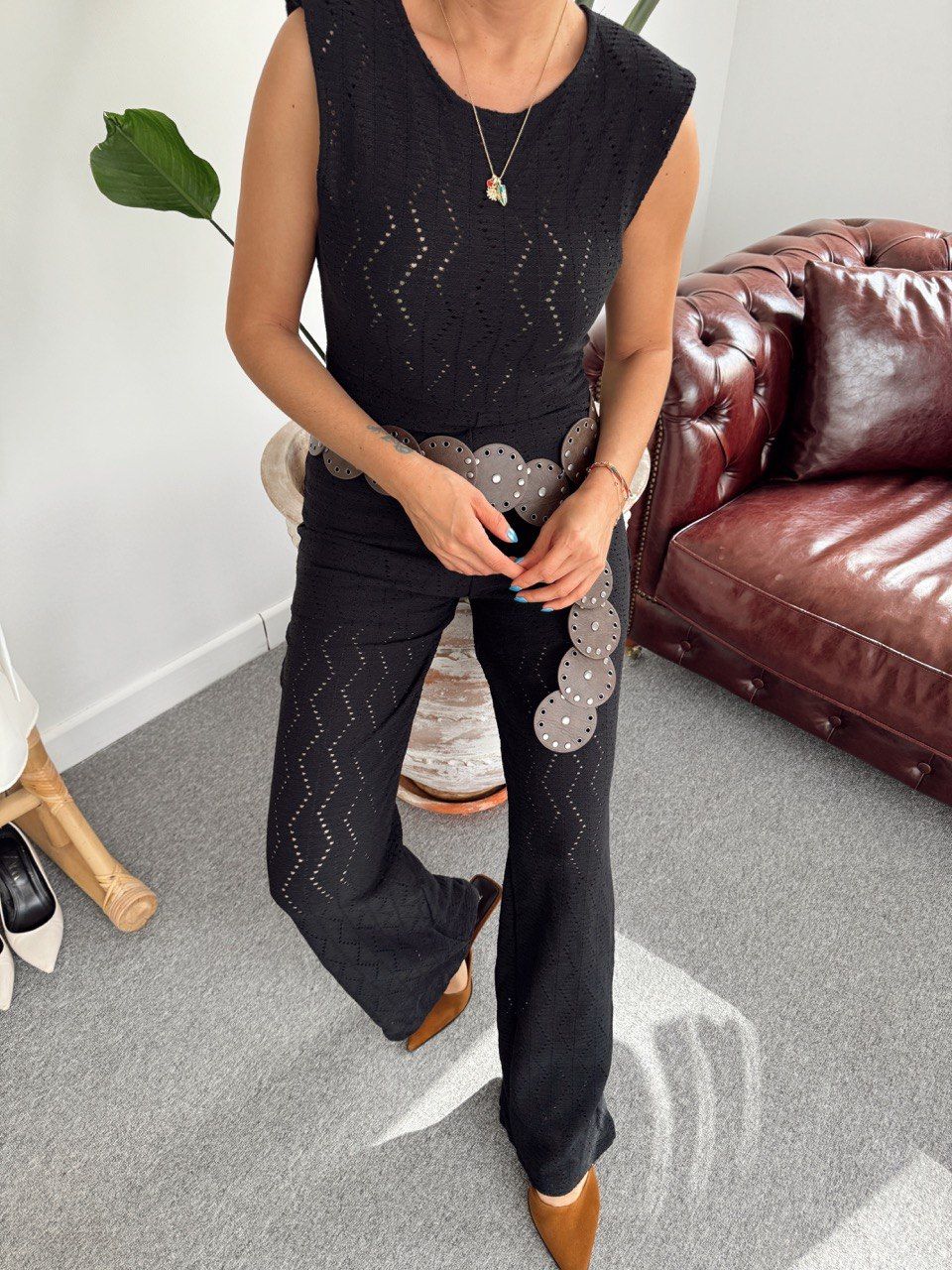 SİYAH KOLSUZ ASTARLI TULUM