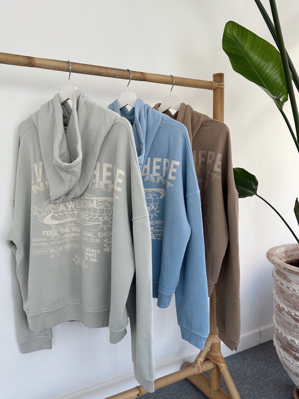 YEŞİL EVERYWHERE BASKILI SWEATSHIRT