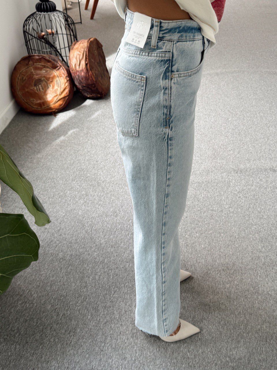 AÇIK RENK STRAIGHT YÜKSEK BEL JEAN