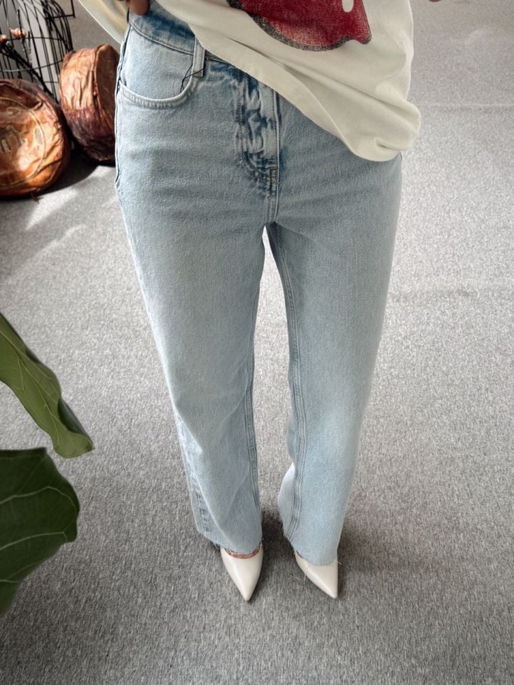 AÇIK RENK STRAIGHT YÜKSEK BEL JEAN