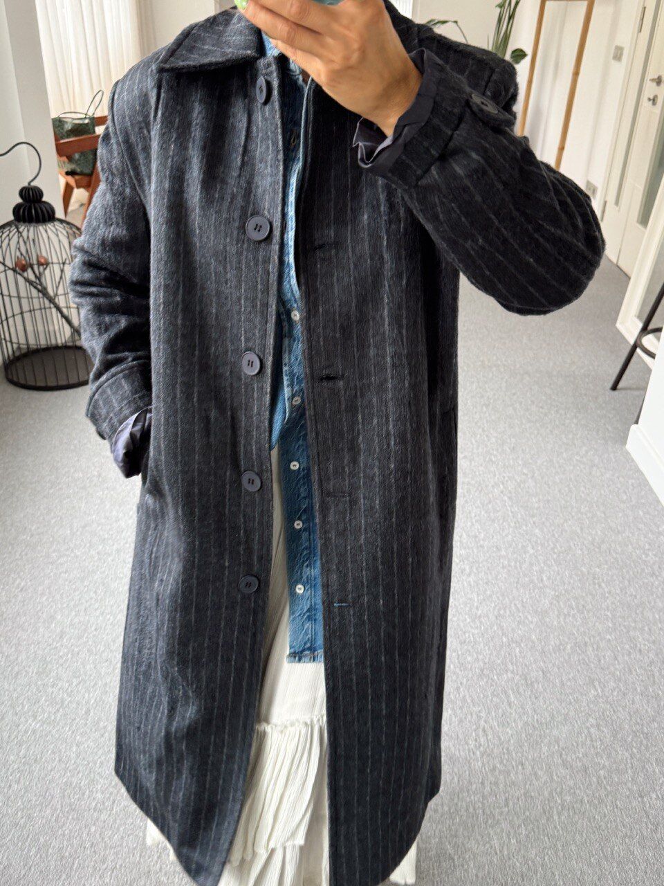 ÇİZGİLİ YÜN KABAN