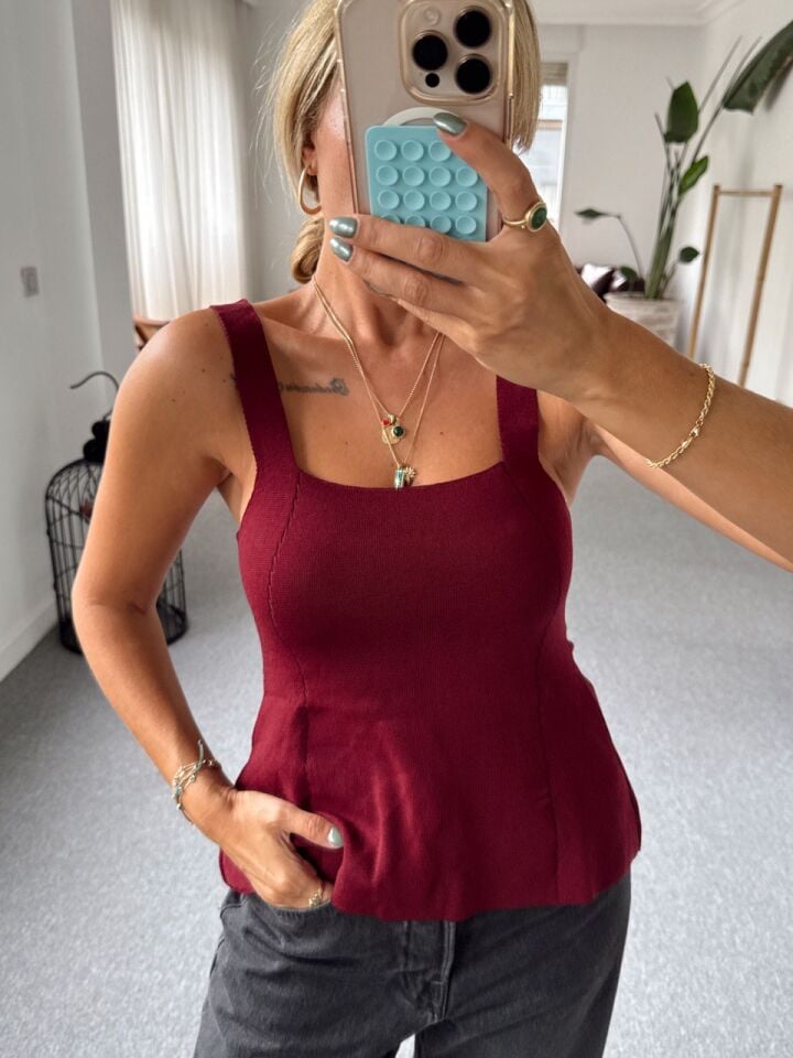 BORDO ASKILI ÖRME TRİKO