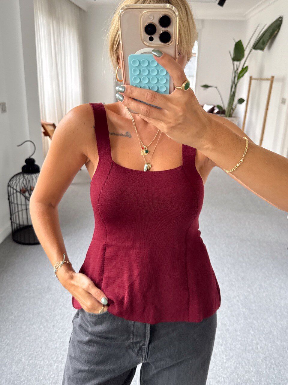 BORDO ASKILI ÖRME TRİKO