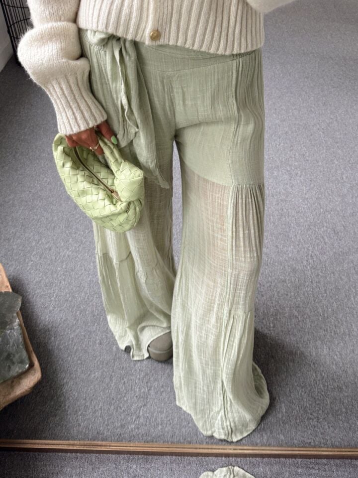 SU YEŞİLİ ASTARLI İTHAL PANTOLON