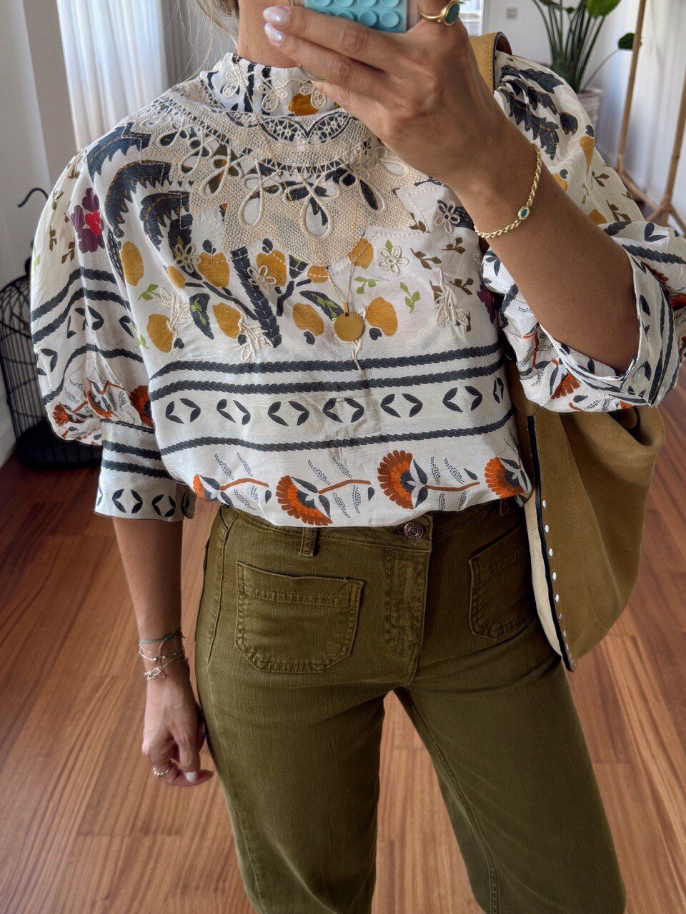 ÇİÇEK DESEN İTHAL BLUZ