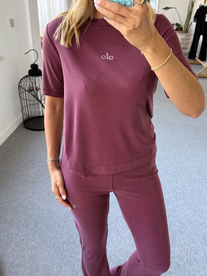 BORDO FİTİLLİ MODAL EŞOFMAN TAKIMI