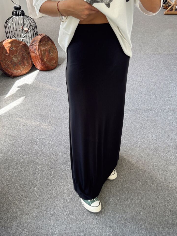 SİYAH MAXI MODAL ETEK