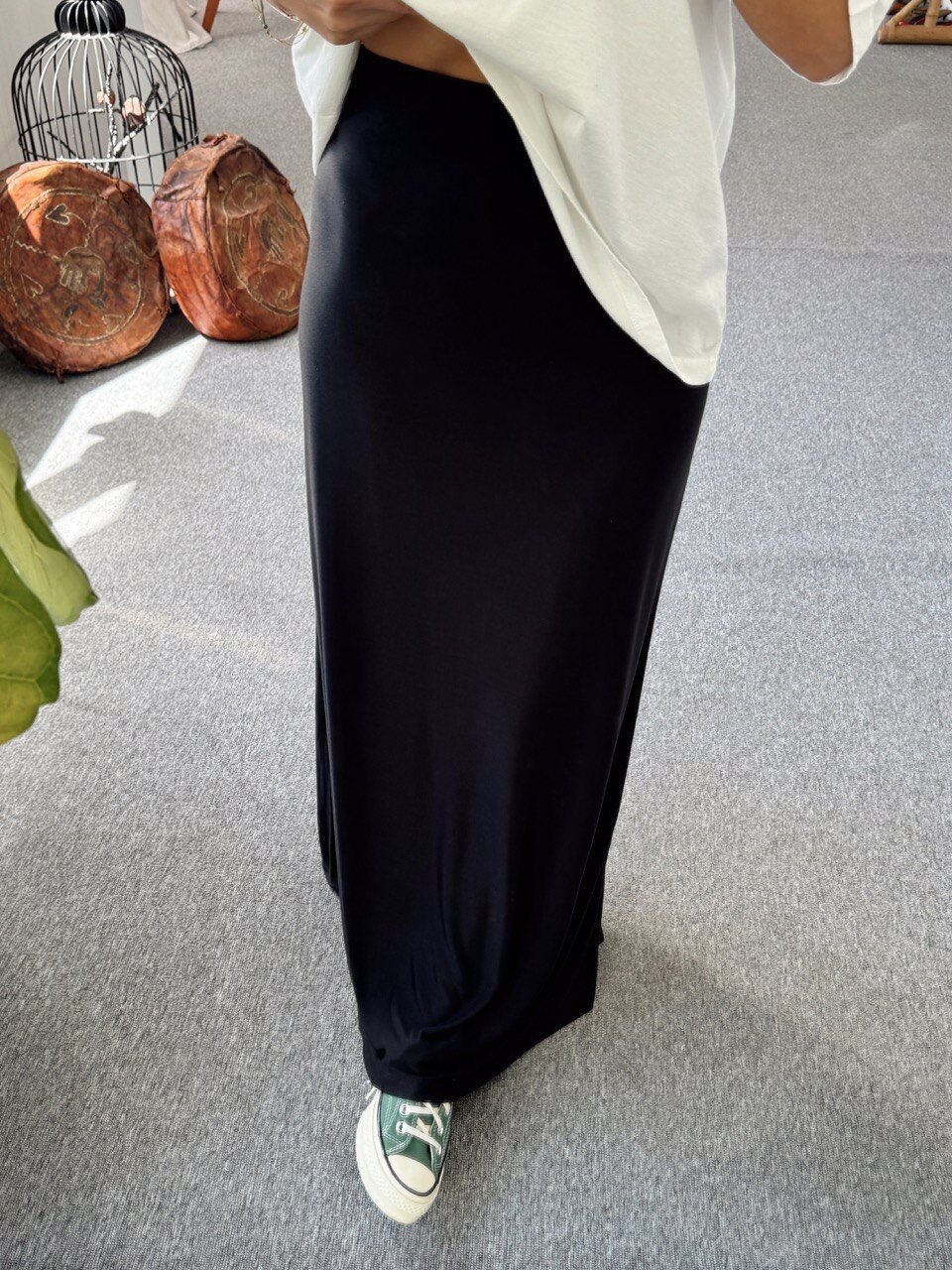 SİYAH MAXI MODAL ETEK