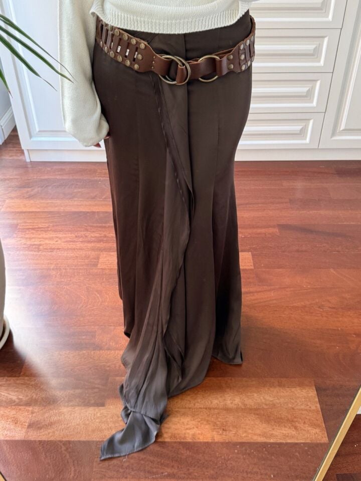 KAHVE ÇOK PARÇALI SATEN ETEK