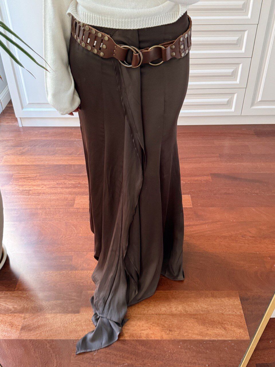 KAHVE ÇOK PARÇALI SATEN ETEK