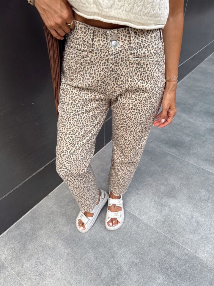 MİNİMAL LEOPAR DESEN JEAN