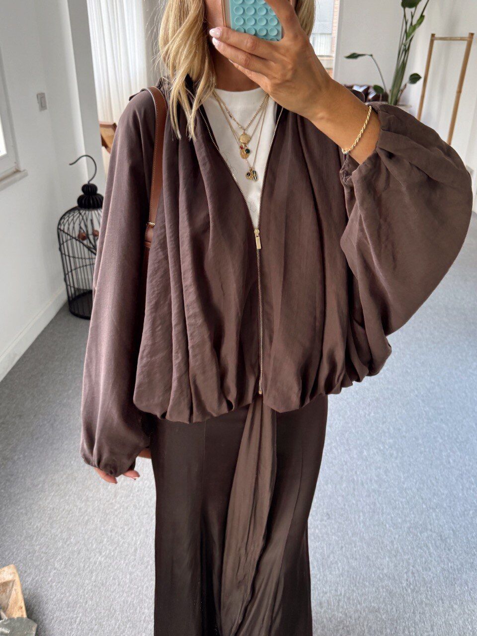 KAHVE YARASA KOL CEKET