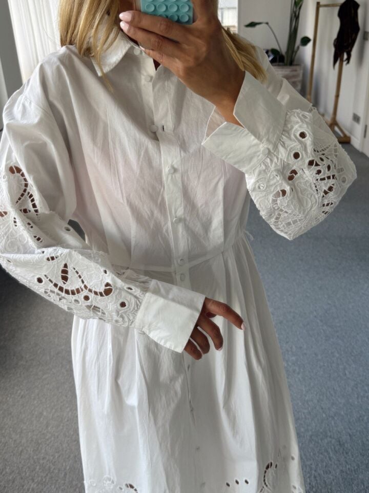 POPLİN KUMAŞ GÜPÜR İTHAL ELBİSE