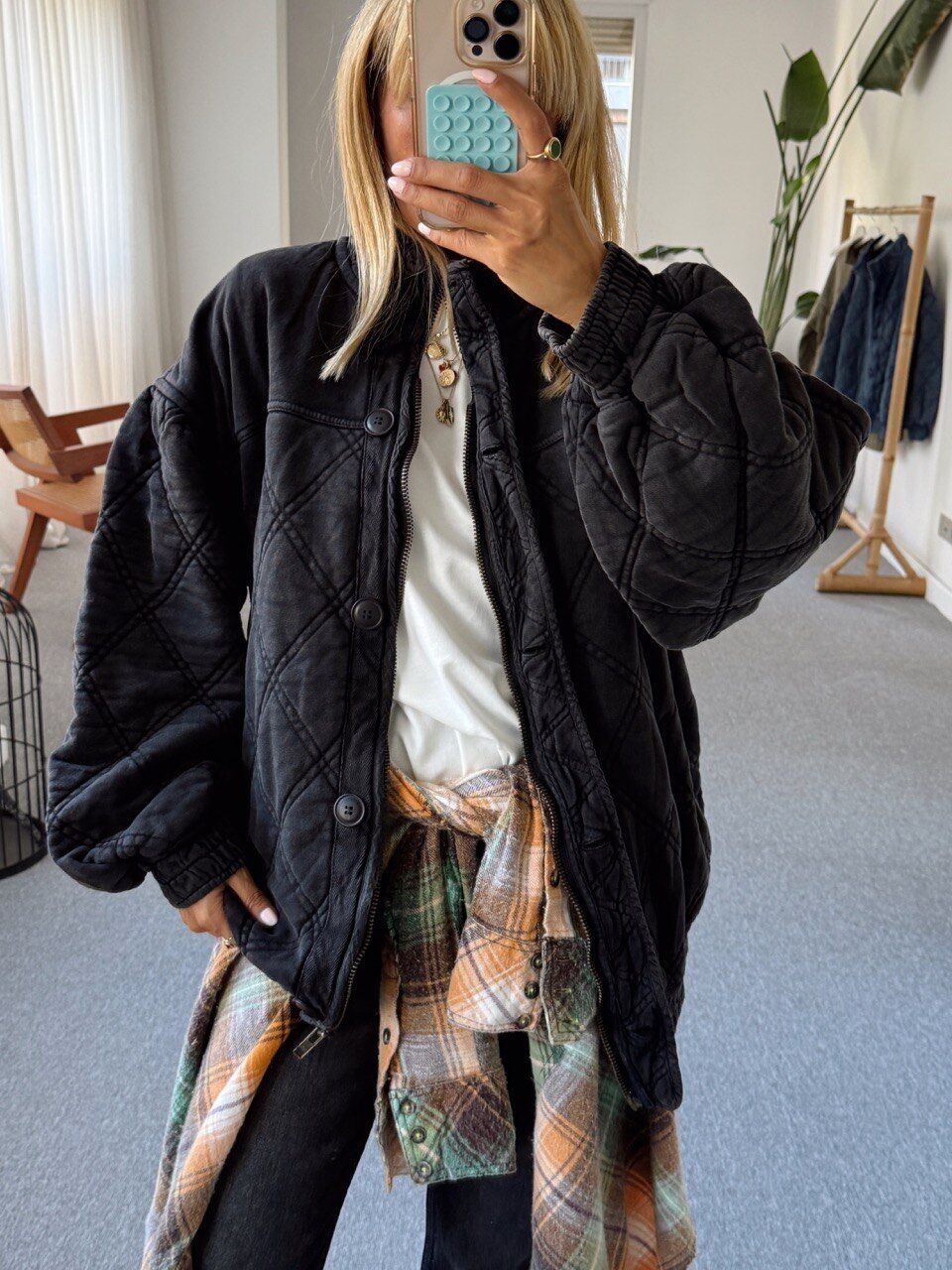 ANTRASİT KAPİTONE BOMBER İTHAL CEKET