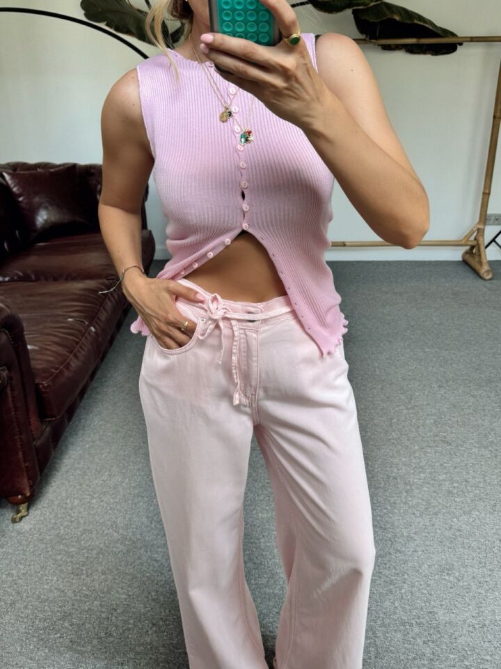 PUDRA TENSEL KUMAŞ RAHAT PANTOLON