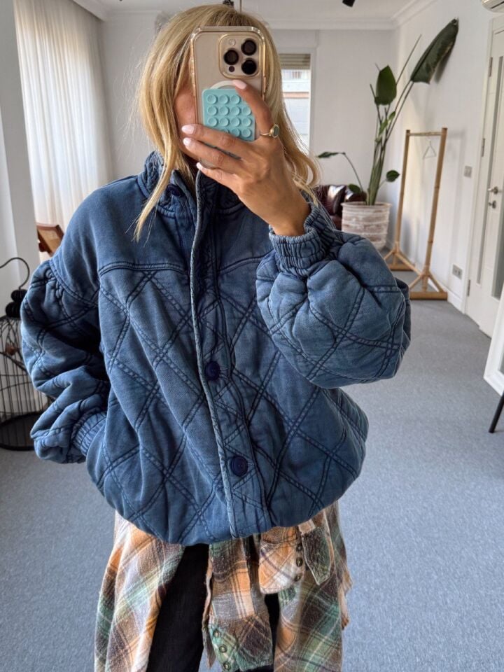 İNDİGO KAPİTONE BOMBER İTHAL CEKET