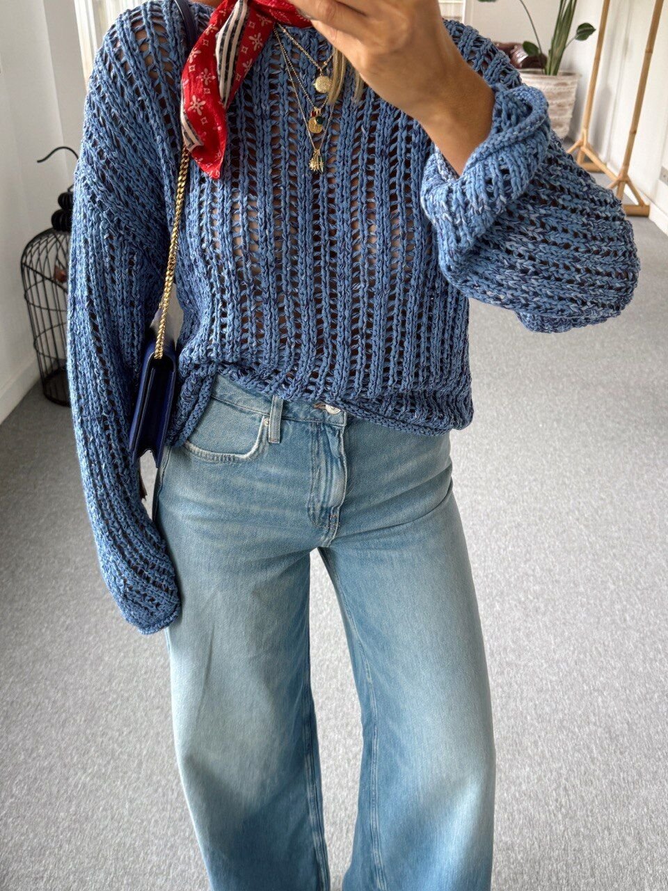 VİNTAGE MAVİ WIDE LEG JEAN