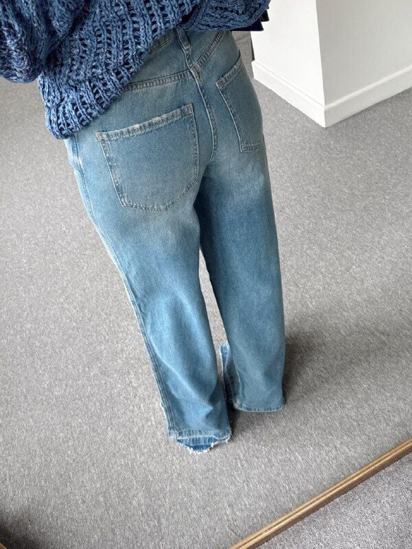 VİNTAGE MAVİ WIDE LEG JEAN