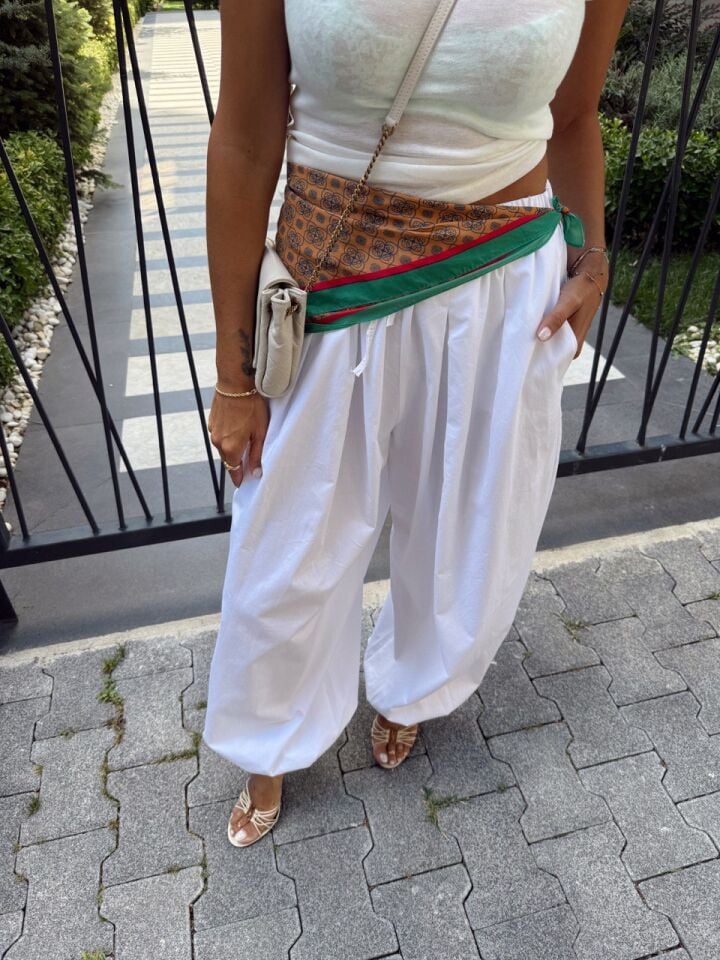 BEYAZ PAMUKLU POPLİN ŞALVAR