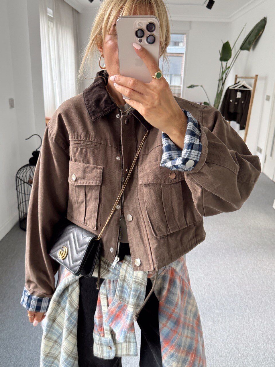 VİZON KONTRAST YAKALI CEKET