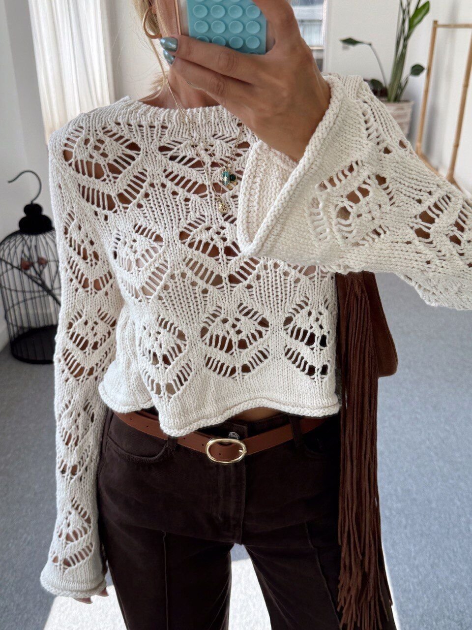 KREM SIRT DETAY MERSERİZE TRİKO