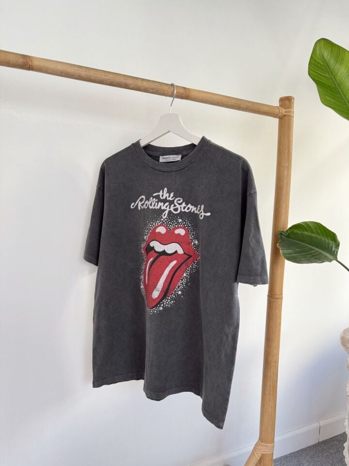 ANTRASİT ROLLING STONE BASIC TSHIRT