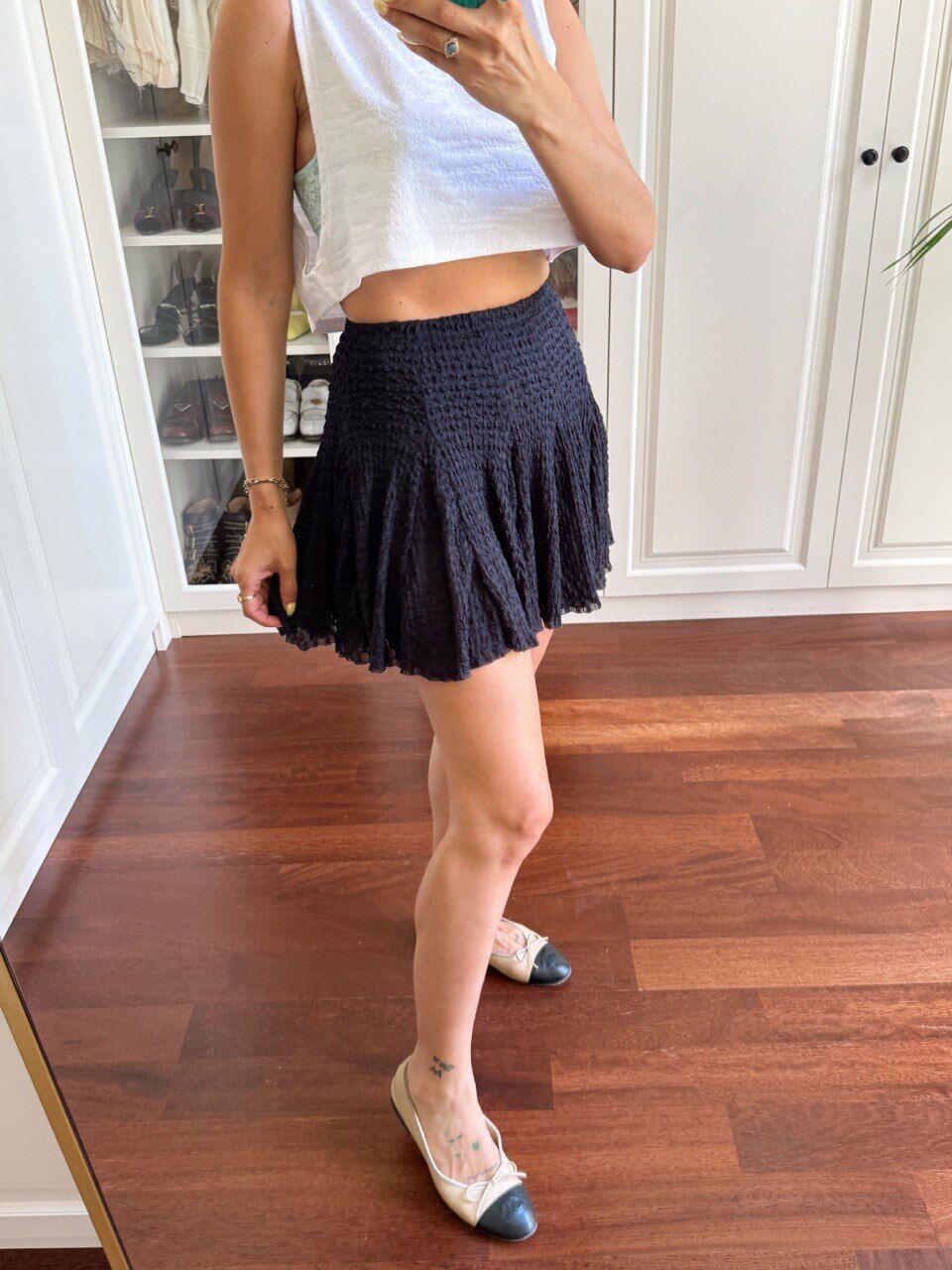 LACİVERT DANTEL ŞORT ETEK