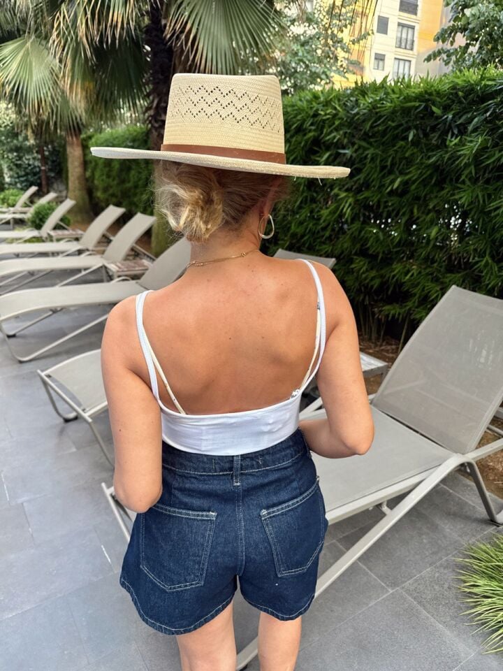 KOYU LACİVERT DENIM ŞORT