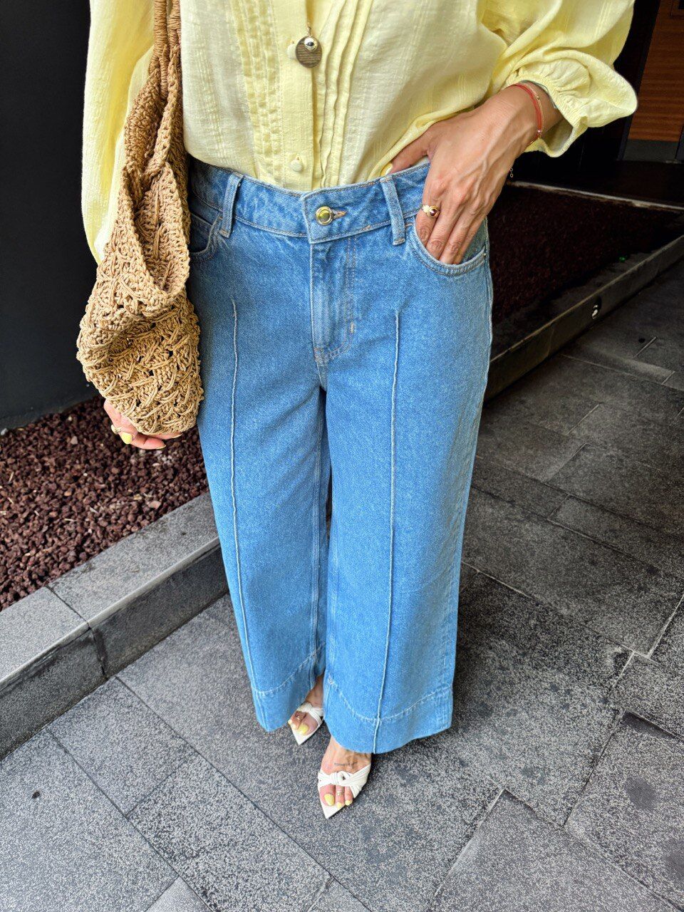 ÖNDEN DİKİŞLİ DENIM PANTOLON