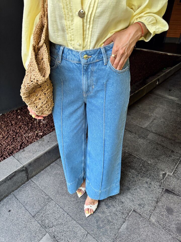 ÖNDEN DİKİŞLİ DENIM PANTOLON