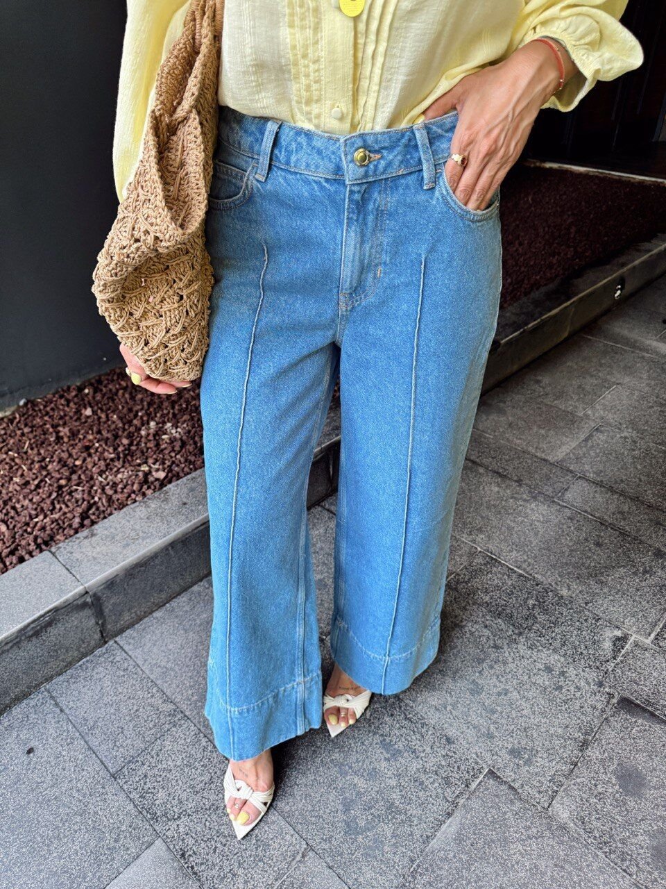 ÖNDEN DİKİŞLİ DENIM PANTOLON