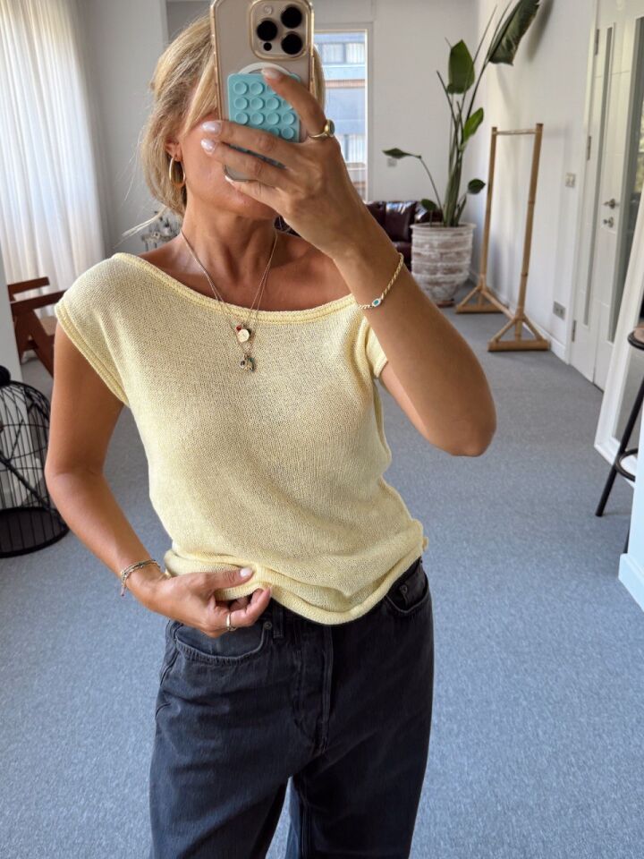 SARI KAYIK YAKA  MERSERİZE RİKO