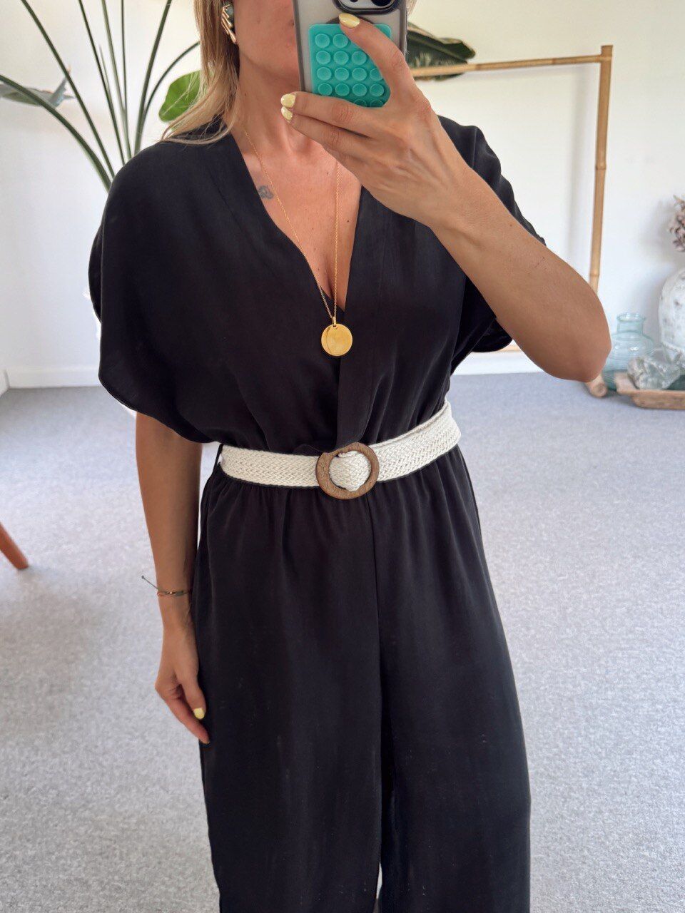 SİYAH YARASA KOL KEMERLİ TENSEL  TULUM