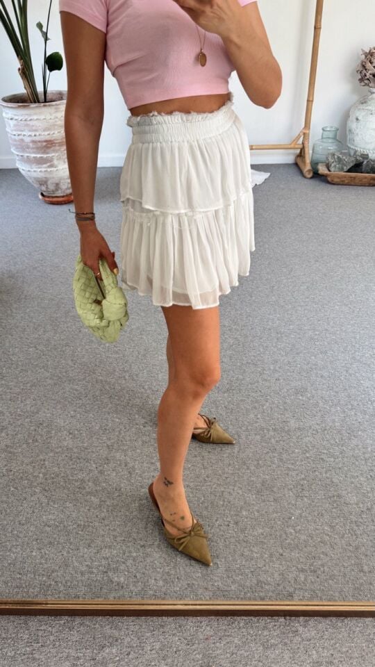 BUZ MAVİ BATİK YIKAMA İTHAL ETEK