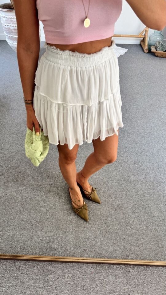 BUZ MAVİ BATİK YIKAMA İTHAL ETEK