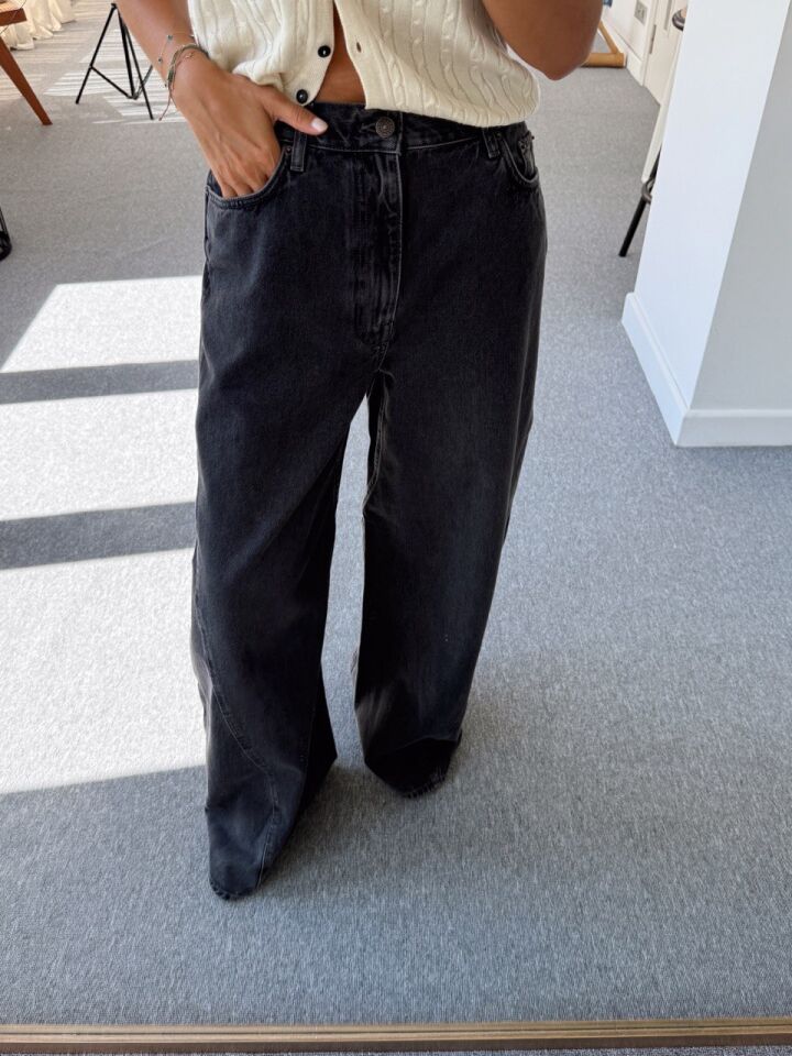 ANTRASİT RENGİ BARREL JEAN