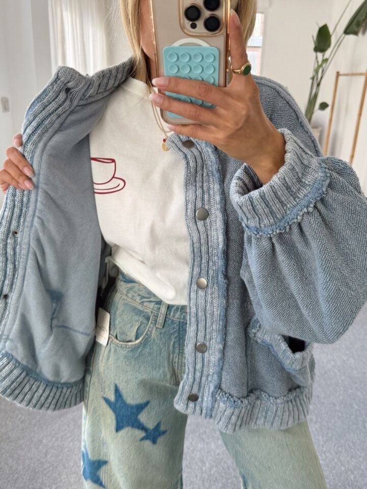 MAVİ DOKULU İTHAL CEKET HIRKA