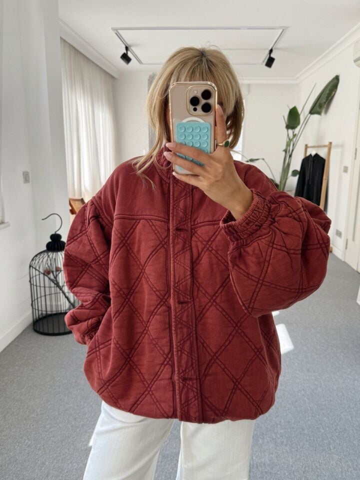 BORDO KAPİTONE BOMBER İTHAL CEKET