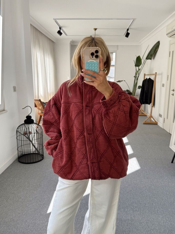 BORDO KAPİTONE BOMBER İTHAL CEKET