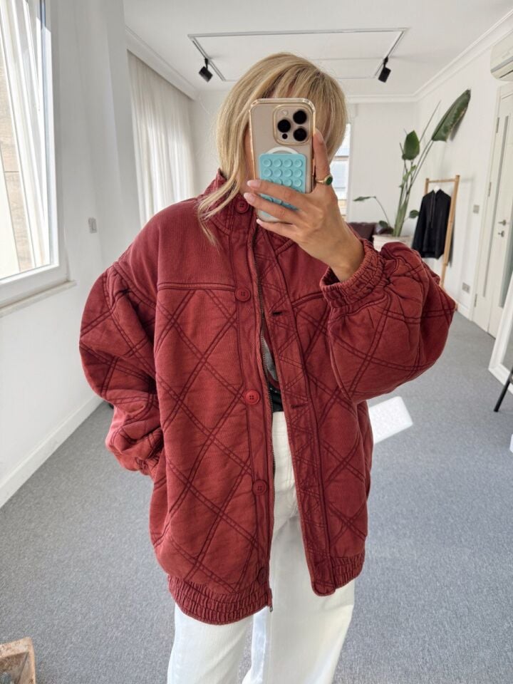 BORDO KAPİTONE BOMBER İTHAL CEKET