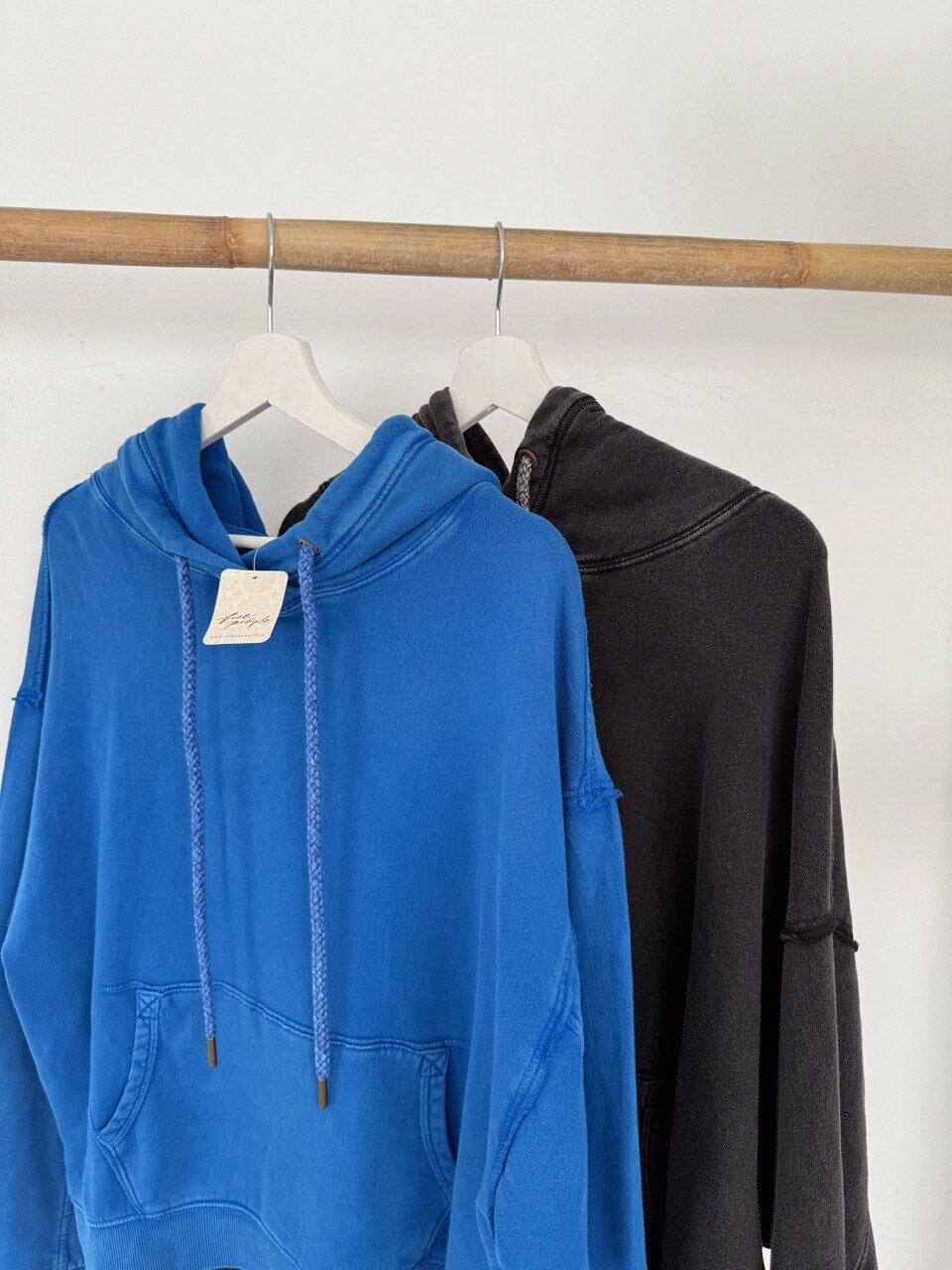 SAKS MAVİ YIKAMALI  İTHAL SWEATSHIRT