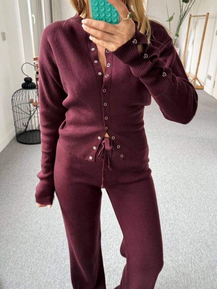 MÜRDÜM BEL DETAYLI TRİKO TAKIM