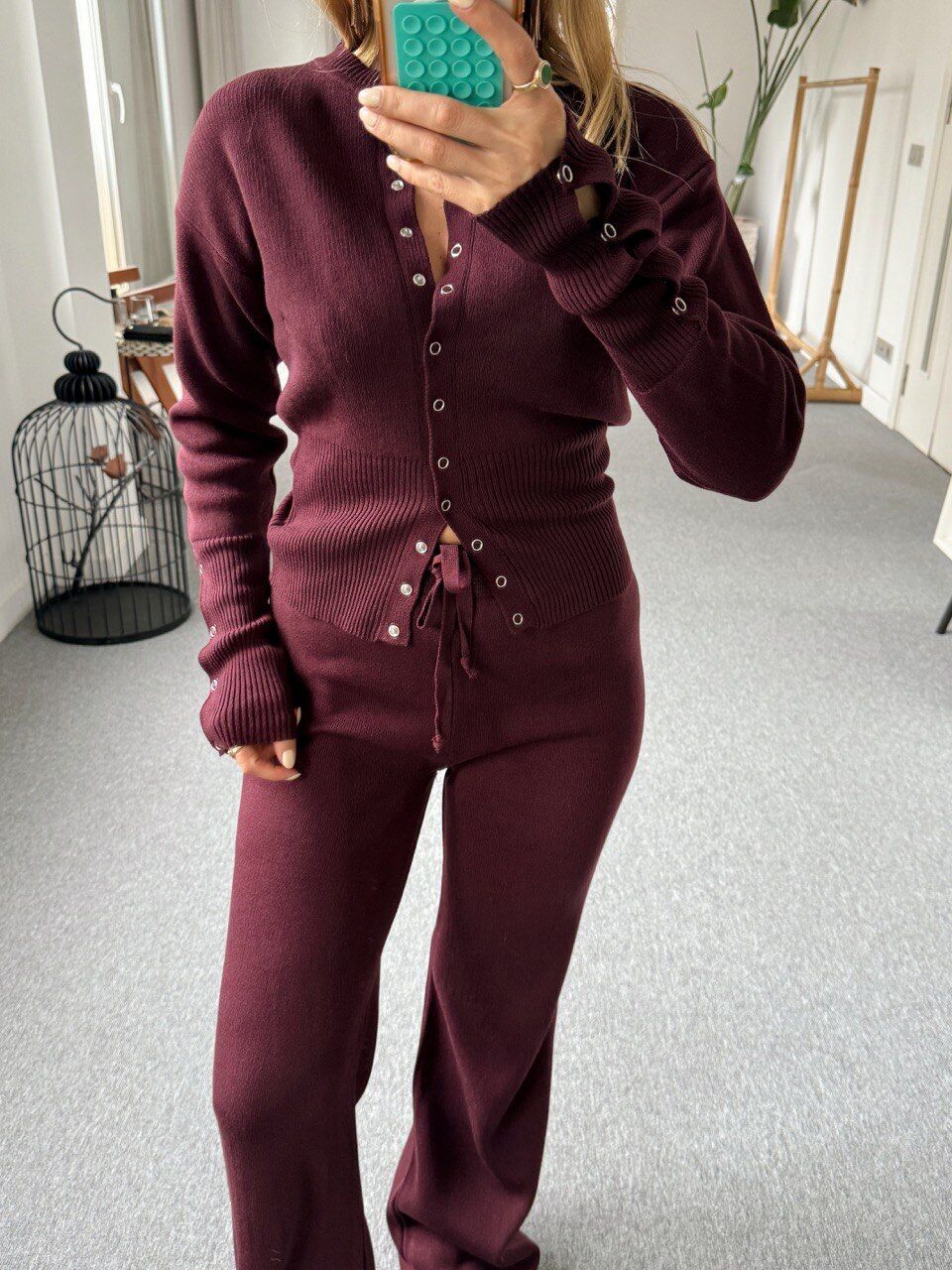 MÜRDÜM BEL DETAYLI TRİKO TAKIM