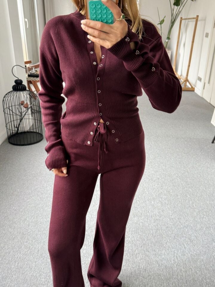 MÜRDÜM BEL DETAYLI TRİKO TAKIM