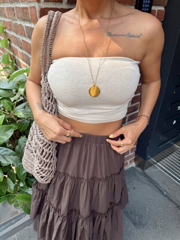 BEJ STRAPLEZ CROP TOP