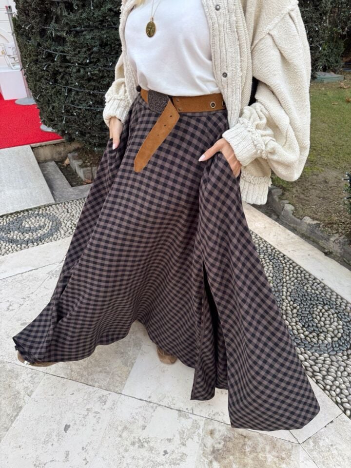 KAHVE EKOSE YIRTMAÇ DETAY ETEK